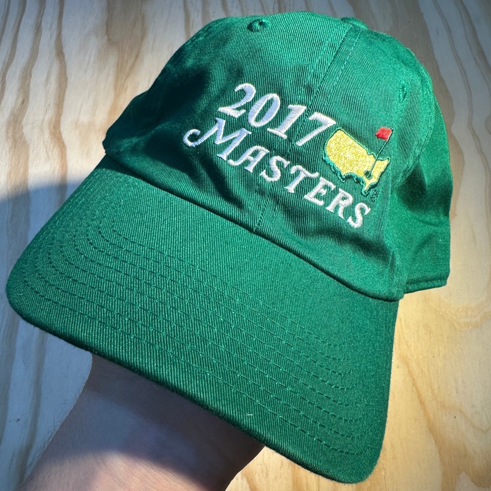 American Needle 2017 Masters Golf Hat Green Adjustable Cotton Slouch Cap